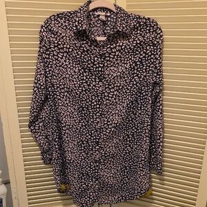 Victorias Secret Button Down Shirt Nightgown Nighty Pajamas Small